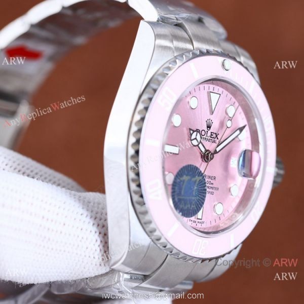 Swiss Quality Rolex Submariner Pink Version Stainless Steel Watch Citizen 8215 1