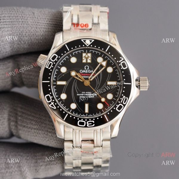 Swiss Quality Omega Seamaster James Bond Limited Edition 300m Watch 8215 Two Tone Case 1