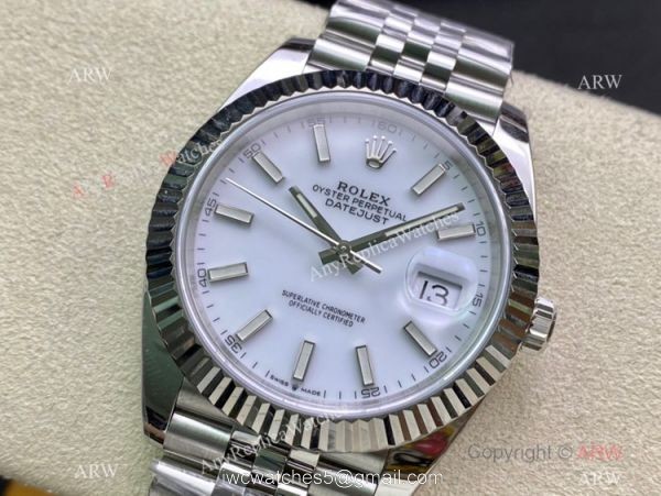 NEW Clean Factory Rolex Datejust II 41 White Dial Jubilee Watch 904L Stainless Steel 3235 Movement 1