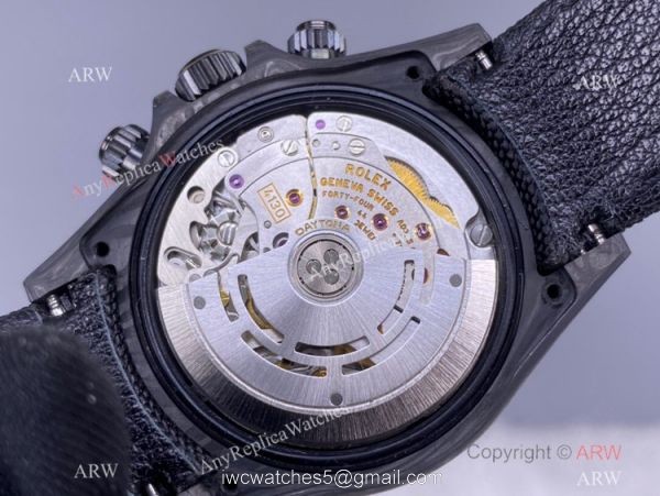 Super Clone Rolex Diw Daytona 4130 NOOB Black Forged Carbon Watch New Model 1