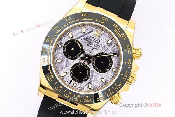 (EW) Swiss Copy Rolex Cosmograph Daytona MeteoriteGold 116518ln EWF 7750 Watch 40mm for Men 1