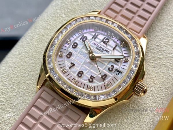 PPF Factory Patek Philippe Lady-Aquanaut Cal.324 Watch Yellow Gold MOP Dial 1