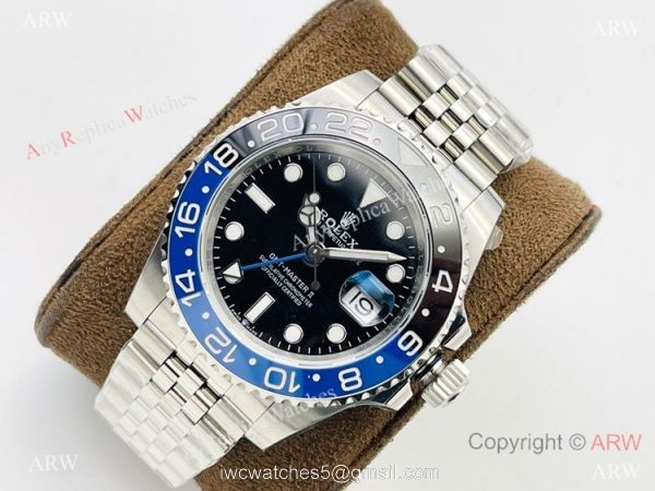 AR Factory V2 Swiss 3186 Rolex GMT-Master II Batman Jubilee Watch AAA Replica 1