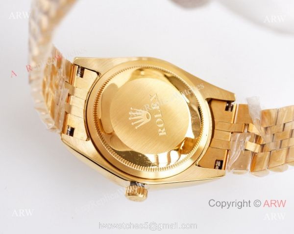 All Gold Replica 28mm/36mm Rolex Datejust Watch Citizen 8215 Movement 1