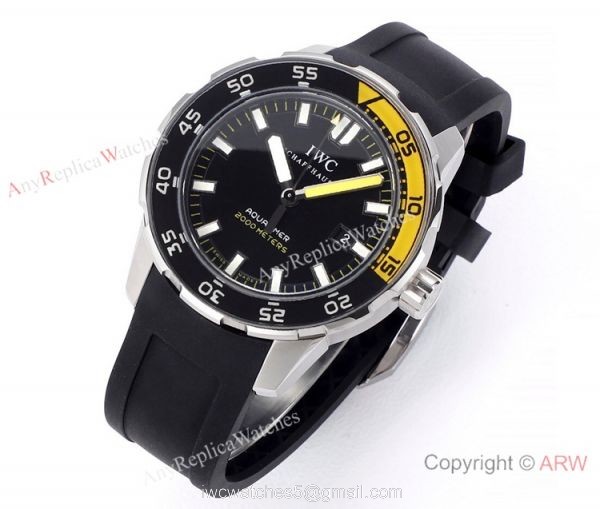 JVS Factory IWC Aquatimer Automatic 2000m Swiss Watch Yellow Bezel 2022 New! 1