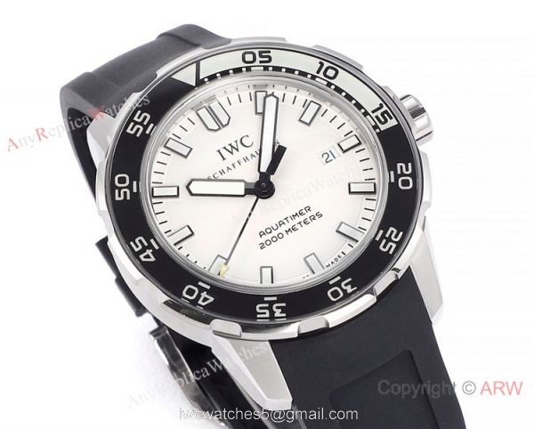 JVS Factory IWC Aquatimer Automatic 2000m White Bezel Rubber Watch 2022 New! 1
