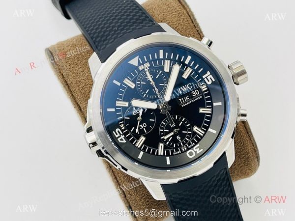 (IWS) IWC Aquatimer Chronograph Edition Expedition Copy Watch Black Dial 44mm 1