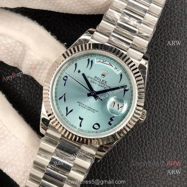 2022 NEW! Swiss Replica Rolex Day Date 40 Middle East Arabic Watch Fluted Bezel 3255 Movement 1