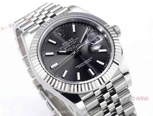 (JVS Factory) Rolex Datejust 72 Power Reserve JVS New 3235 Watch 41mm 904l Steel Rhodium Grey Dial 1