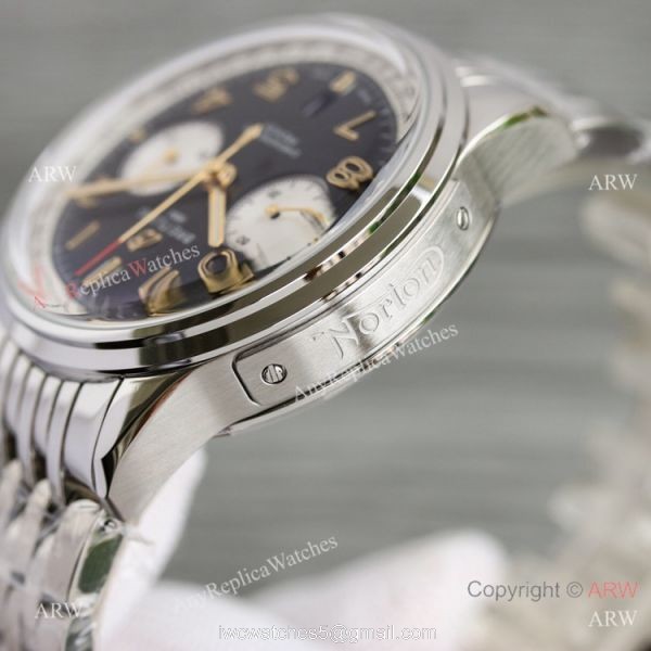 Swiss Breitling Premier Chronograph Norton Edition BLS Asia 7750 Stainless Steel Black Arabic Watch 1