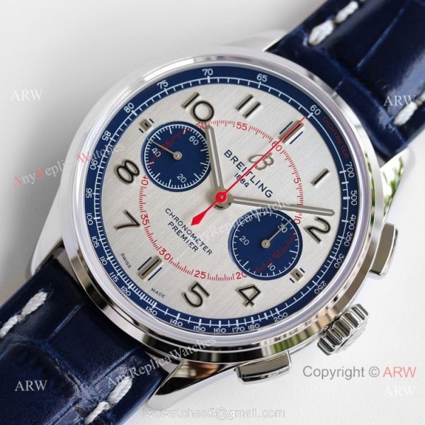 GF Factory Breitling Premier B01 Bentley Limited Edition Watch A7750 Blue Arabic Markers 42mm 1