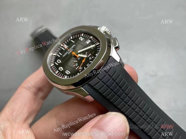 Grade AAA Copy Patek Philippe Aquanaut Chronograph 5968a Watch Gray Dial Rubber Strap 1