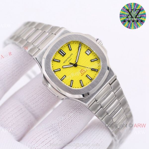 2022 New! Swiss Patek Philippe Nautilus Mcdonalds Edition Watch Lemon Dial 1