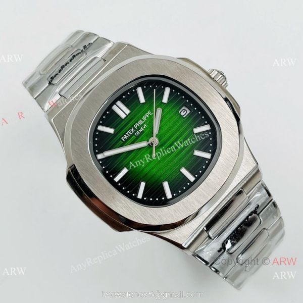 New Copy Patek Philippe Nautilus Olive Green Automatic Watch 42mm 1