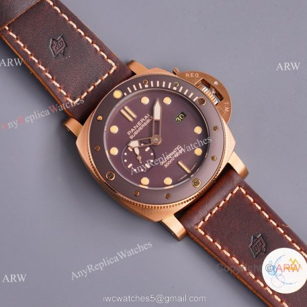 Best Replica Panerai Luminor Submersible PAM 968 Watch Rose Gold 1