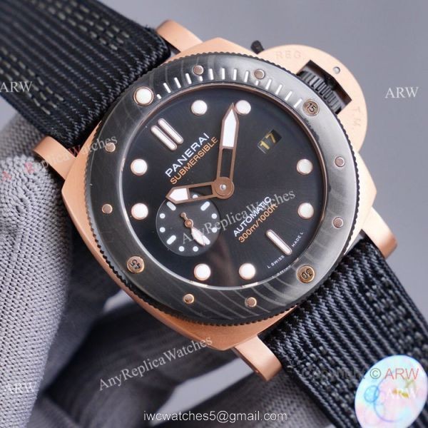 New Panerai Submersible Goldtech PAM1070 Rose Gold Watch 44mm 1