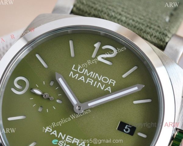 NEW! Clone Panerai Luminor Marina Esteel &8216;Verde Smeraldo PAM01356 Watch Olive Green 44mm 1