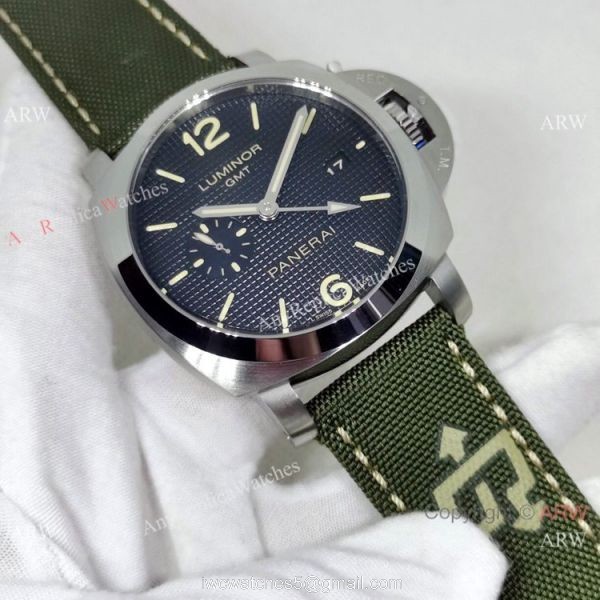 Copy Panerai PAM00535 GMT Watch Green Recycled PET Nylon Strap 1