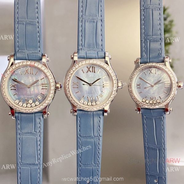 Clone Chopard Happy Diamond Lover Watch Blue Mop Dial 1