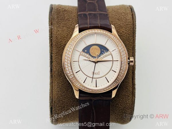 Piaget Womens Watch Limelight Stella Swiss Citizen9015 Rose Gold Diamonds Watch 1