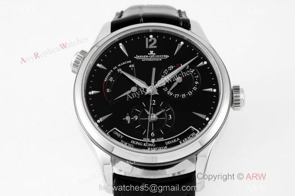 ZF Factory 1:1 Swiss Replica Jaeger leCoultre Master Watch Blue Face Leather Strap 1