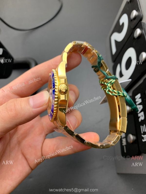 2021 New! VS Factory 1:1 Best Edition Rolex Submariner 41mm Yellow Gold Blue Watch 72 Power Reserve 1