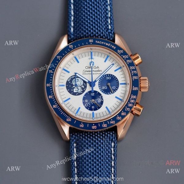 2021 New Omega Snoopy 50th anniversary Watch Rose Gold White Dial 1