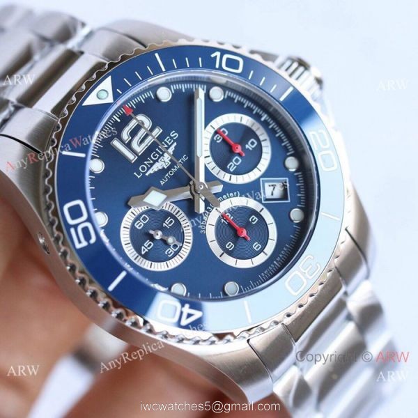 Swiss Replica Longines Hydroconquest 7750 Chronograph TWF Ss Blue Dial Watch 41mm 1