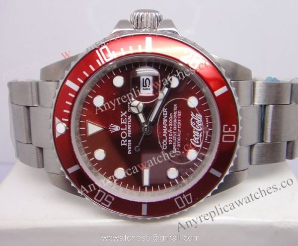 Classic Model Replica Rolex Submariner Red Dial Coca Cola edition 16610 Watch 2