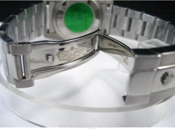 Rolex Day-Date Polished Stainless Steel Blue Dial Mens Replica Watch 2
