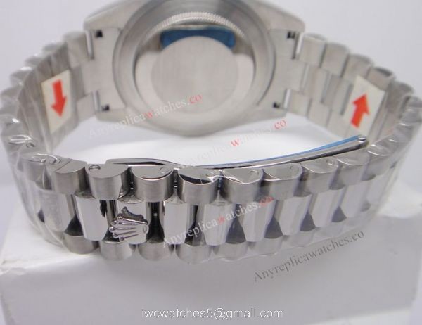 Rolex Daydate II Stainless Steel Silver Arabic Watch 41mm Rolex President Replica 2