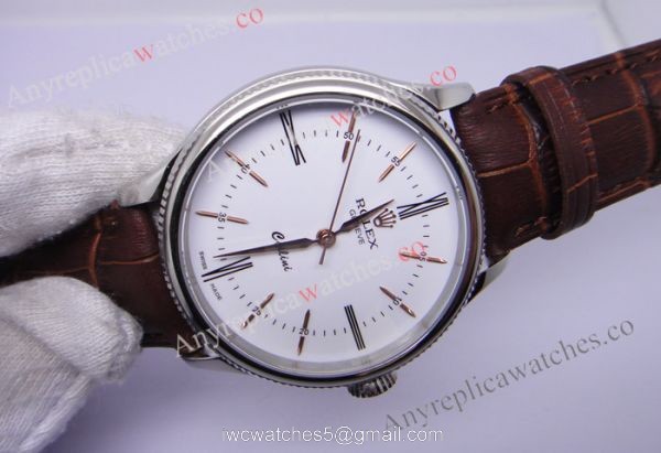 Rolex Cellini Time Rose Gold Markers Watch Swiss ETA Rolex Geneve Fake watch 2
