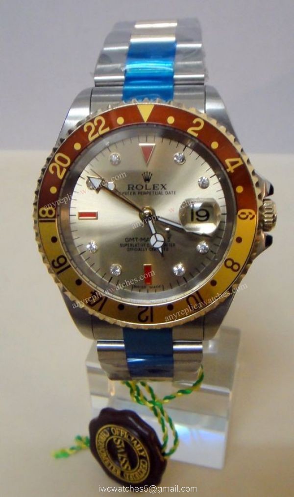 GMT-MASTER II Rolex Watch SS Gold &038; Brown Bezel Buy Replica 2