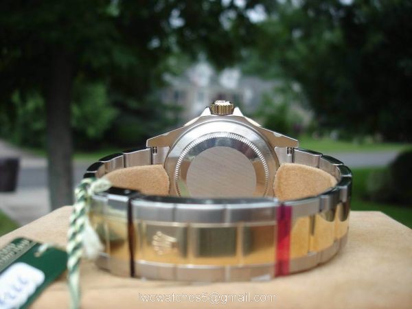 Classic Model Rolex 2-Tone Silver Face w/Black Bezel Replica Watch 2