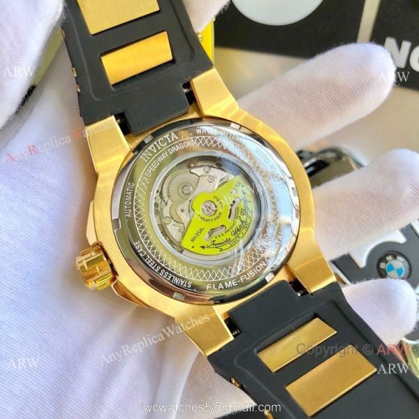 Best Replica Invicta Dragon Stainless Steel Rubber Strap Watch 2