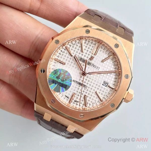 1:1 JF Factory Watch Royal Oak Audemars Piguet Replica Rose Gold Watch 2