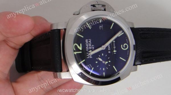Panerai Luminor 8 Days GMT Genuine High-Quality Leather Band Watch 2