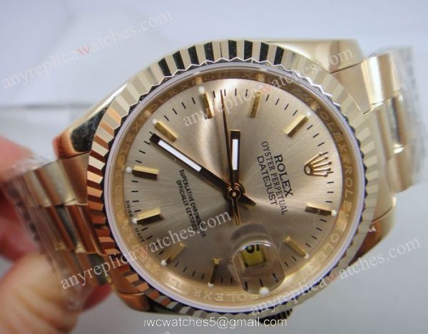 Copy Rolex Yellow Gold President Datejust Gold Dial Men Watch 2