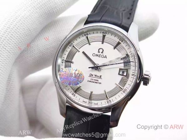 Swiss Omega De Ville Fake Watch Silver Dial 8500 Movement 2