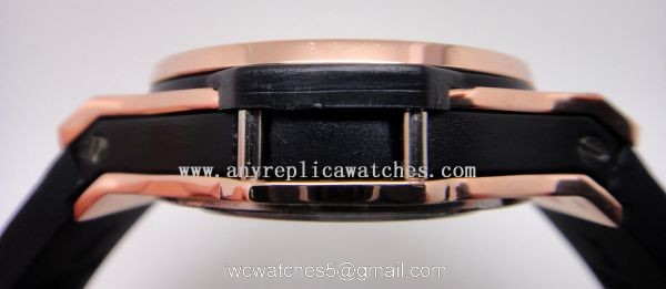 Hublot Big Bang Rose Gold Black Diamonds Black Rubber Band 2