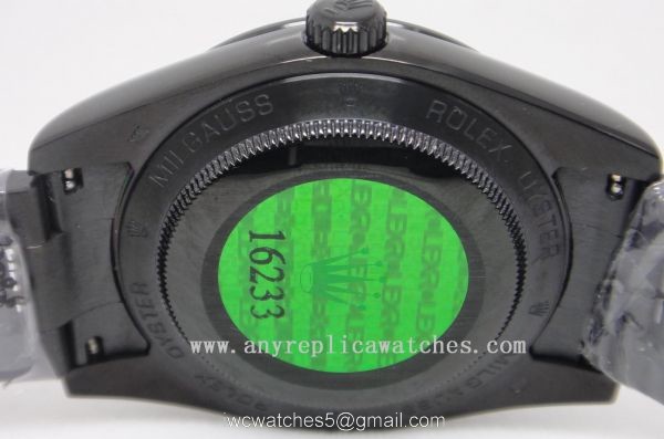 All Black Rolex Milgauss Watch w/ Black Face 40mm 2