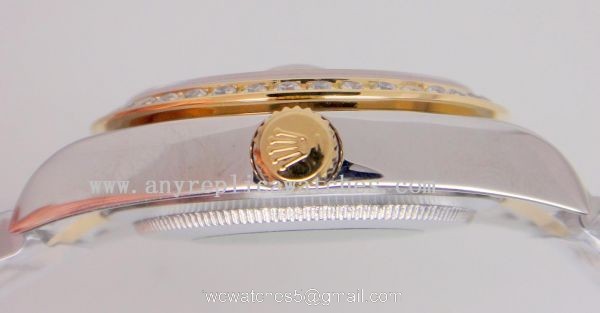 Rolex Datejust Special Edition Watch Gray Flower Diamonds Two Tone 2