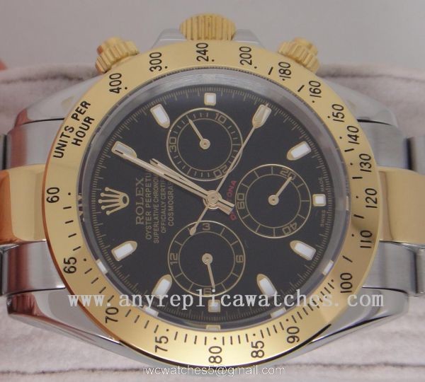 High Quality Rolex Daytona Watch 2-Tone Black Face 40mm 2