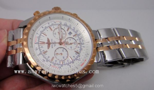 Breitling For Bentley Motors White Face 2-Tone Watch Replica 2