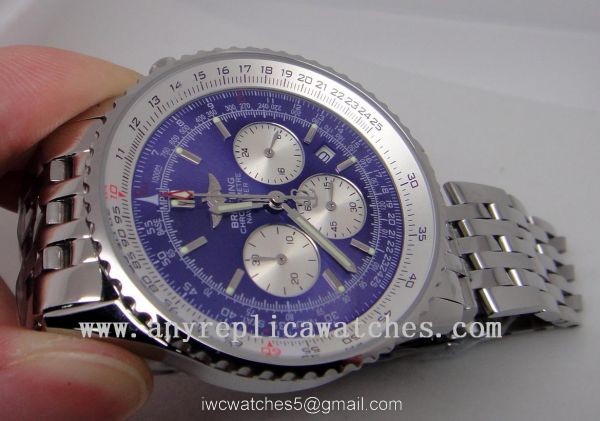 BREITLING CHRONOMETER NAVITIMER STAINLESS STEEL BLUE FACE 2