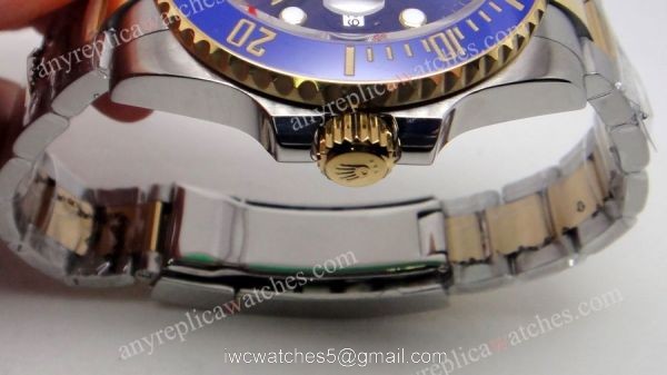 Ceramic Bezel Rolex Submariner Two Tone Blue Face Watch 2