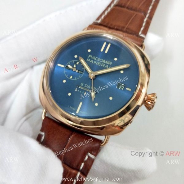 Officine Panerai Radiomir 8 Days GMT Oro Rosso Limited Edition Watch New Replica 2