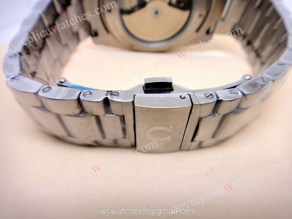 Omega Seamaster GMT Chronograph SS Black Face Best Omega Watches Replica For Sale 2