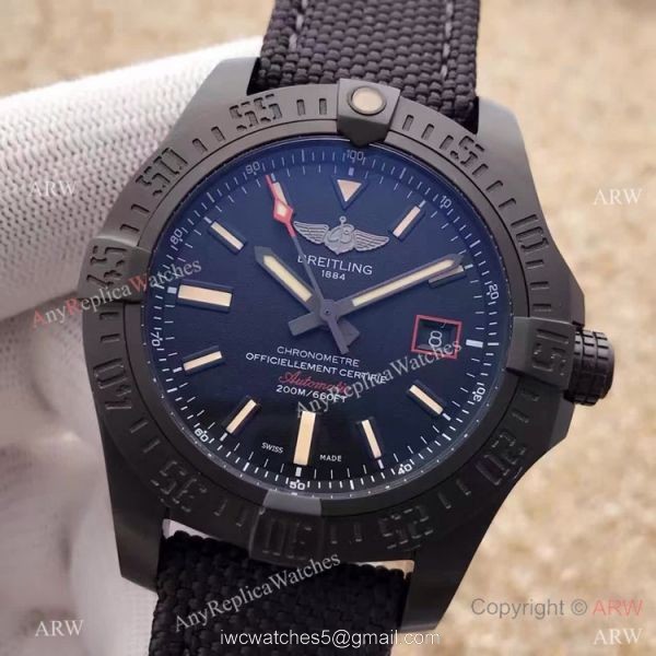 Swiss Breitling Super Avenger Watch 2824 Movement Solid Black Replica 2