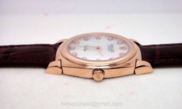Rolex Cellini Rose Gold White MOP Ladies Watch 2